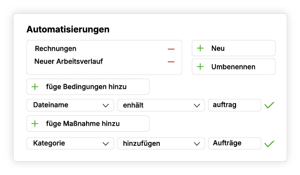Automatisierungen Automatisierung im Dokumentenmanagementsystem
