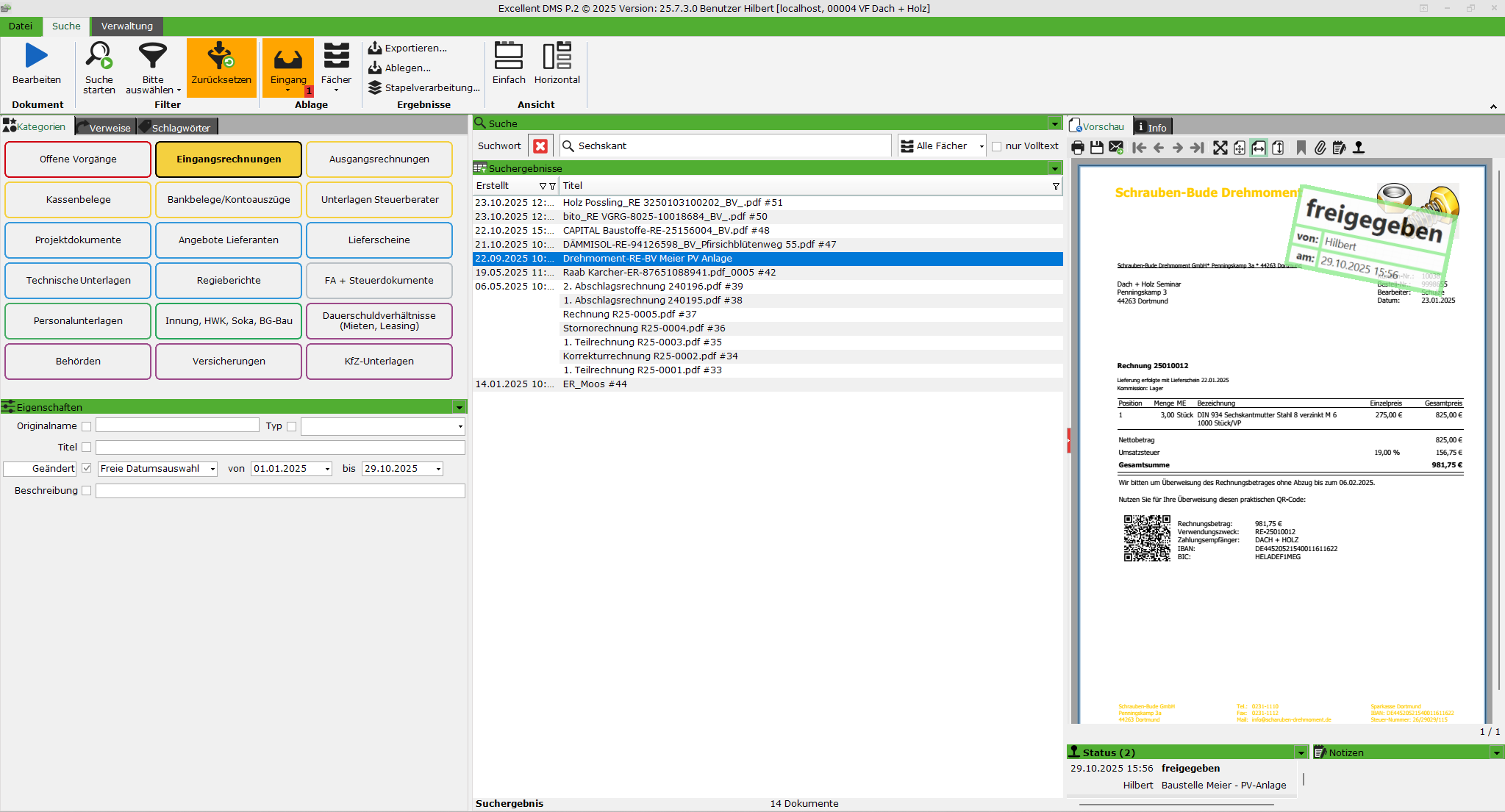 Startseite Büro- und Baustellensoftware Excellent P.2